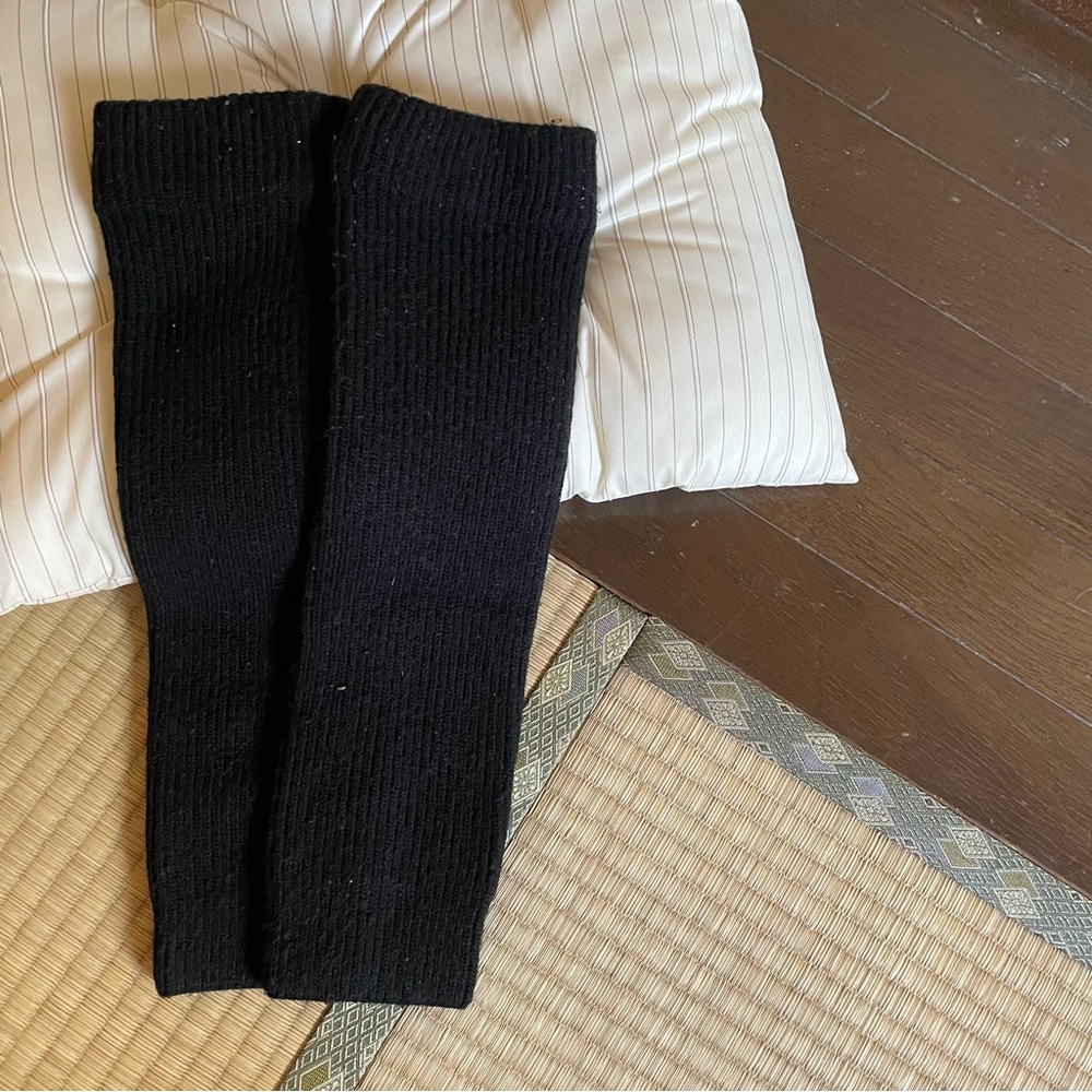 black knit warmers !!